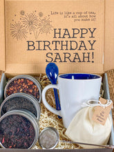 Load image into Gallery viewer, Organic Tea Gift Set with Fruit Tea, Organic Tea Gift Box, Tea Mug with Loose Tea, Housewarming Gift with Tea, Birthday Cus
