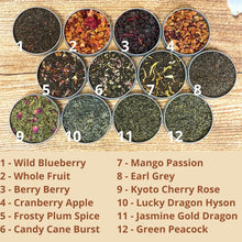 Load image into Gallery viewer, Green Organic Tea Gift Box, Green Tea Sample Box, Green Teas Gift