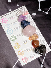 Load image into Gallery viewer, Chakra Crystal Set, 7 Chakra Stones, Chakra Set, Chakra Stone Set, Crystal Chakra Set, Chakra Crystals, Starter Crystals Kit