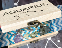 Load image into Gallery viewer, Aquarius Crystal Set, Aquarius Gift Box with Gemstones