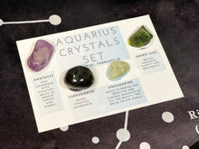 Load image into Gallery viewer, Aquarius Crystal Set, Aquarius Gift Box with Gemstones