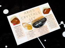 Load image into Gallery viewer, Aries Crystals Box, Aries Set with Crystals, Crystals for Aries, Aries Crystals Birthday Box, Aries Birthstones, Aries Stones