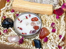 Load image into Gallery viewer, Leo Crystal Set, Leo Crystal Gift, Leo Candle, Leo Crystals, Leo Gemstones, Crystals for Leo