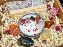 Load image into Gallery viewer, Aries Crystals Gift Set, Aries Crystals Box, Aries Crystal Set, Aries Crystal Box, Crystals for Aries, Aries Gemstones, Aries Candle