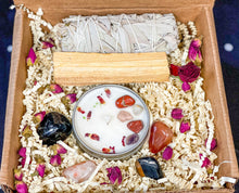 Load image into Gallery viewer, Leo Crystal Set, Leo Crystal Gift, Leo Candle, Leo Crystals, Leo Gemstones, Crystals for Leo