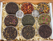 Load image into Gallery viewer, Large Sample Tea Gift Box, Tea Gift Set, Tea Lover Gift Box, Loose Leaf Tea Gift Set, Loose Leaf Tea Sampler, Loose Leaf Tea for Lovers
