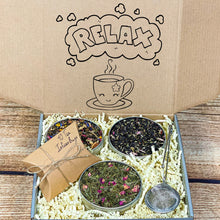 Load image into Gallery viewer, Relaxation Gift Box, Tea Gift Set to Relax, Relax Gift Set, Tea Gift Box for Friend,