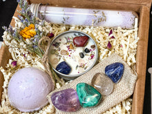 Load image into Gallery viewer, Sagittarius Crystals Gift Set, Sagittarius Crystal Box, Sagittarius Stones, Crystals for Sagittarius, Sagittarius Candle, Sagittarius Gifts