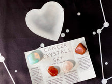 Load image into Gallery viewer, Cancer Crystals Set, Cancer Zodiac Crystal Box, Cancer Birthstones, Gift Set for Cancer Birthday, Cancer Stones, Crystals for Zodiac