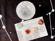Load image into Gallery viewer, Cancer Crystals Set, Cancer Zodiac Crystal Box, Cancer Birthstones, Gift Set for Cancer Birthday, Cancer Stones, Crystals for Zodiac