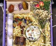 Load image into Gallery viewer, Birthday Crystal Gift Box, Crystals Gift Set, Crystal Infused Candle Set, Birthday Crystal Set, Birthday Crystal Box, Cancer Crystal Set