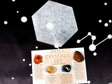 Load image into Gallery viewer, Aries Crystals Set, Aries Crystal Box, Crystals for Aries, Aries Crystals Kit, Aries Birthstones, Aries Stones Gift Set