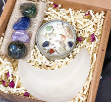 Load image into Gallery viewer, Calm Anxiety Crystal Set, Positive Energy Crystal Set, Good Vibes Crystal Box, Crystal Kit for Relaxation, Crystal Gift Set