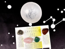 Load image into Gallery viewer, Taurus Crystals Set, Taurus Crystal Box, Taurus Metaphysical Crystals, Taurus Stones, Taurus Birthstones, Crystals for Taurus