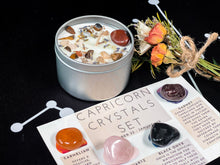 Load image into Gallery viewer, Capricorn Crystal Box, Capricorn Crystals Set, Capricorn Stones Kit, Capricorn Candle and Birthstones, Capricorn Gift Crystal Box, Zodiac