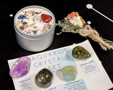 Load image into Gallery viewer, Aquarius Crystals Box with Aquarius Candle