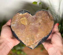 Load image into Gallery viewer, Large Amethyst Heart from Brazil, Big Deep Purple Amethyst Heart, Amethyst Geode Heart, Top Grade Amethyst Heart, AAA Amethyst Heart