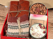 Load image into Gallery viewer, Warm and Cozy Hygge Self Care Gift Box, Hygge Gift for Her, Care Package for Her, Christmas Gift Basket, Gift Box for Women, Self Care Box