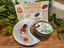 Load image into Gallery viewer, Aries Crystals Set, Aries Stones, Crystal Set Aries, Aries Crystal Box, Aries Gemstones, Deluxe Aries Crystals Set, Aries Gifts Spiritual