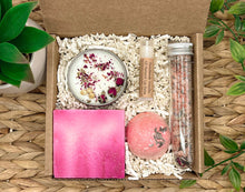 Load image into Gallery viewer, Valentines Spa Gift Box, Valentines Gift for Her, Valentines Day Self Care Set, Galentines Gift Basket, Hygge Gift Box, Spa Gift Box for Her