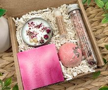 Load image into Gallery viewer, Valentines Spa Gift Box, Valentines Gift for Her, Valentines Day Self Care Set, Galentines Gift Basket, Hygge Gift Box, Spa Gift Box for Her