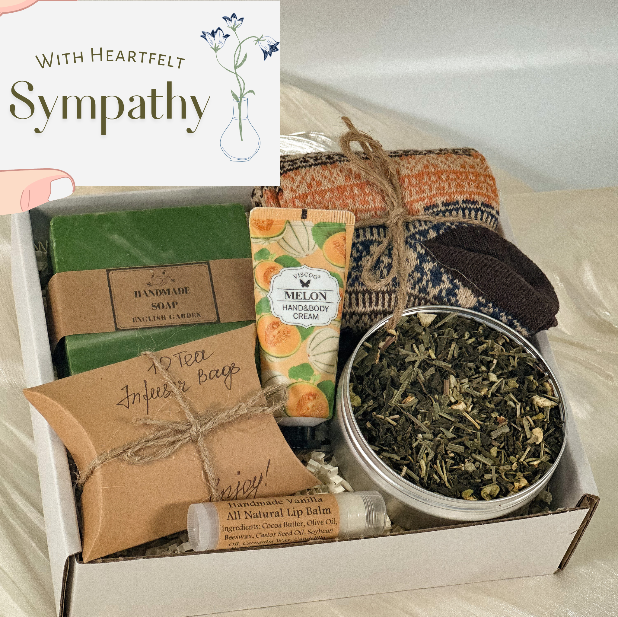 Thinking of You Care Package, Sympathy Gift, Bereavement Basket, Cozy Grief Box, Condolence Set
