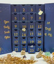 Load image into Gallery viewer, 2025 Crystal Advent Calendar, A Mix of Raw and Tumbled 24 Gemstones
