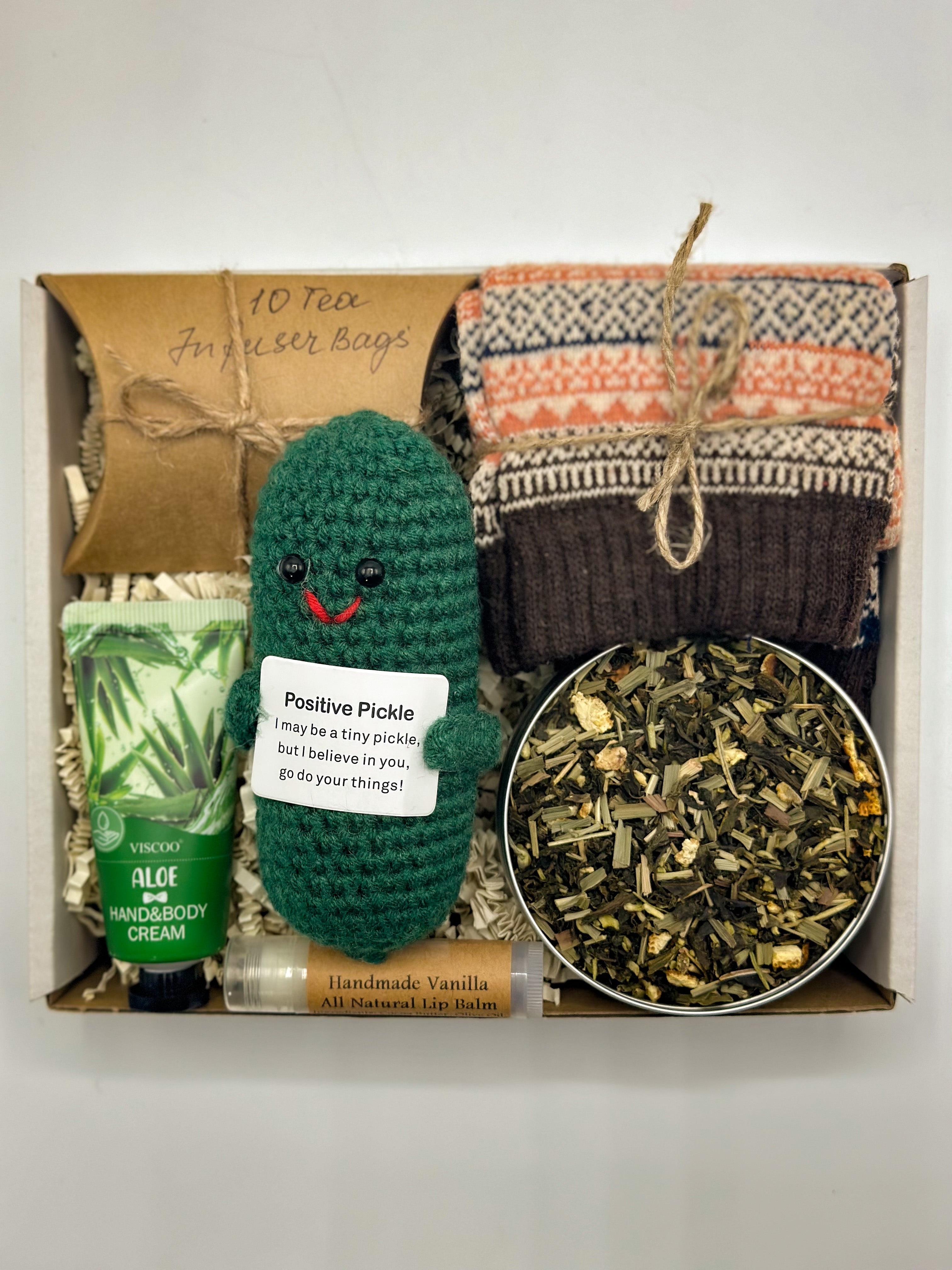 Positive Pickle Gift Box, Motivational Gift, Stress Relief Gift Basket