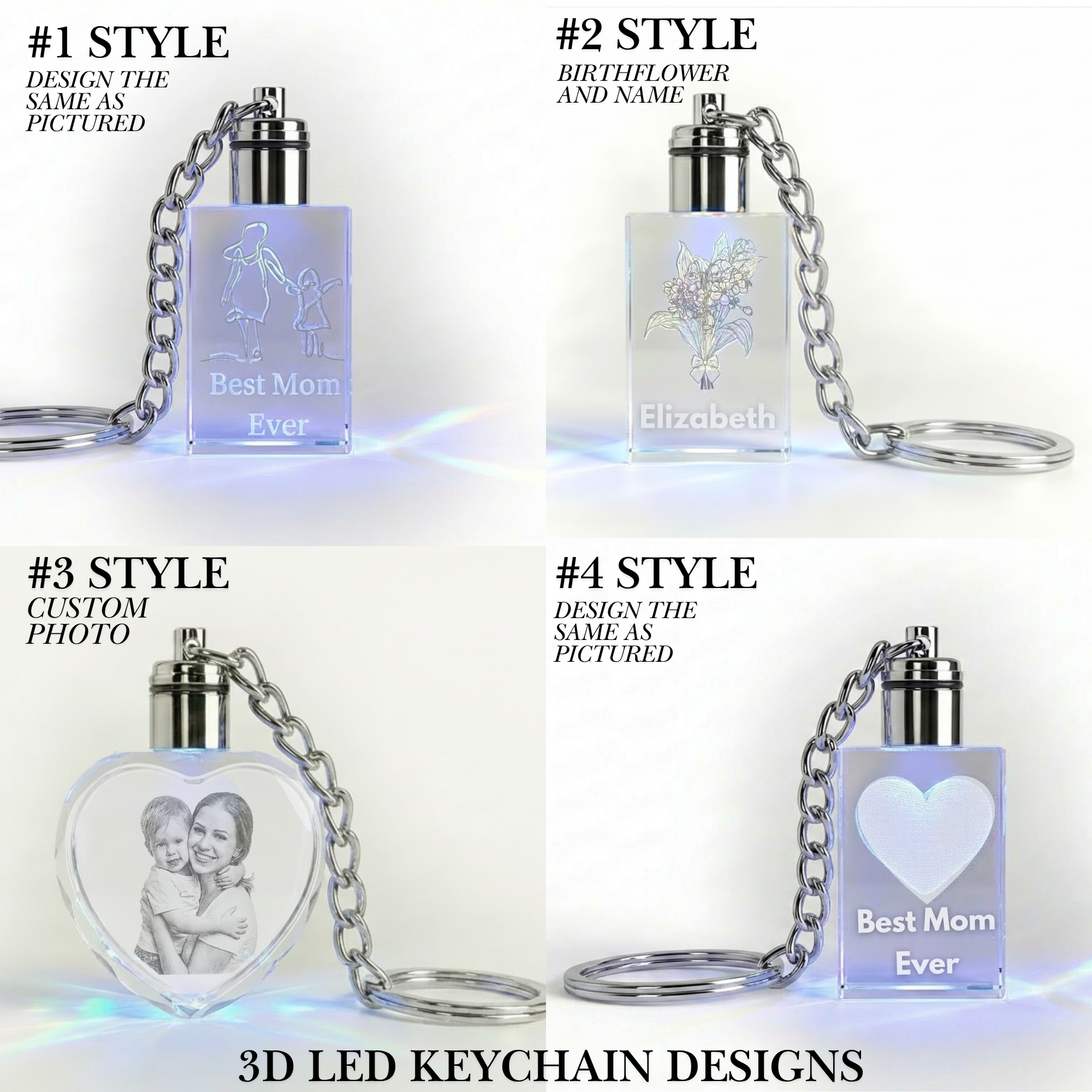 custom 3D LED keychains