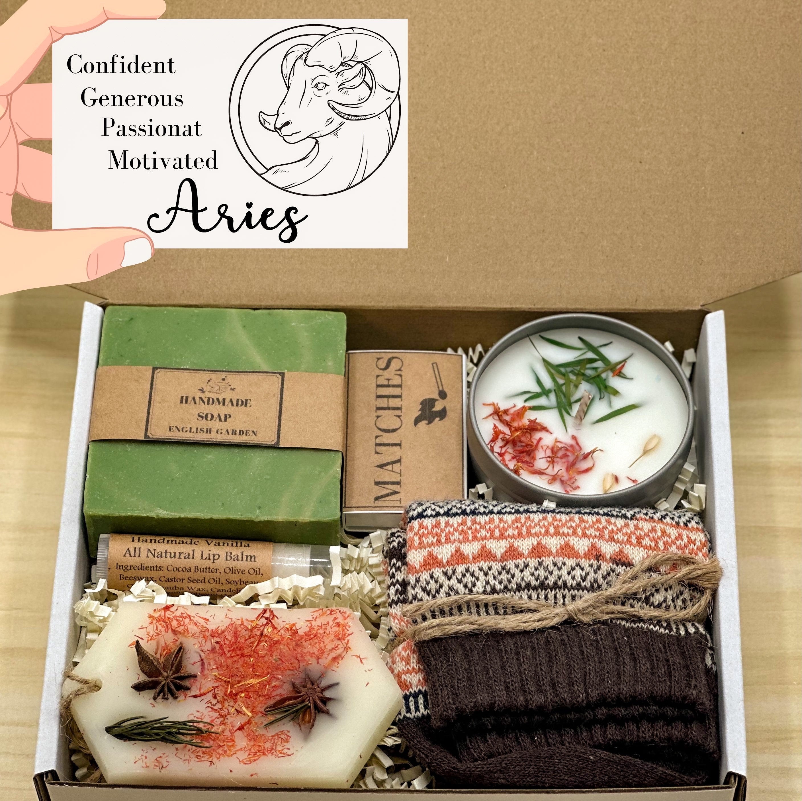 Personalized Aries Gift Box, Aries Gifts, Zodiac Birthday Gifts, Aries Self Care Box, Birthday Aries Gift Set, Spa Kit for Aries, Aries Gift