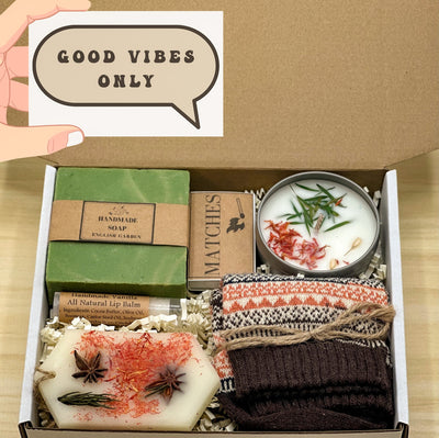 Stress Relief Gift Box, Good Vibes Gift Box, Mindfulness Gift Set, Get Well Soon Care Package, Mental Health Self Care Package for Her