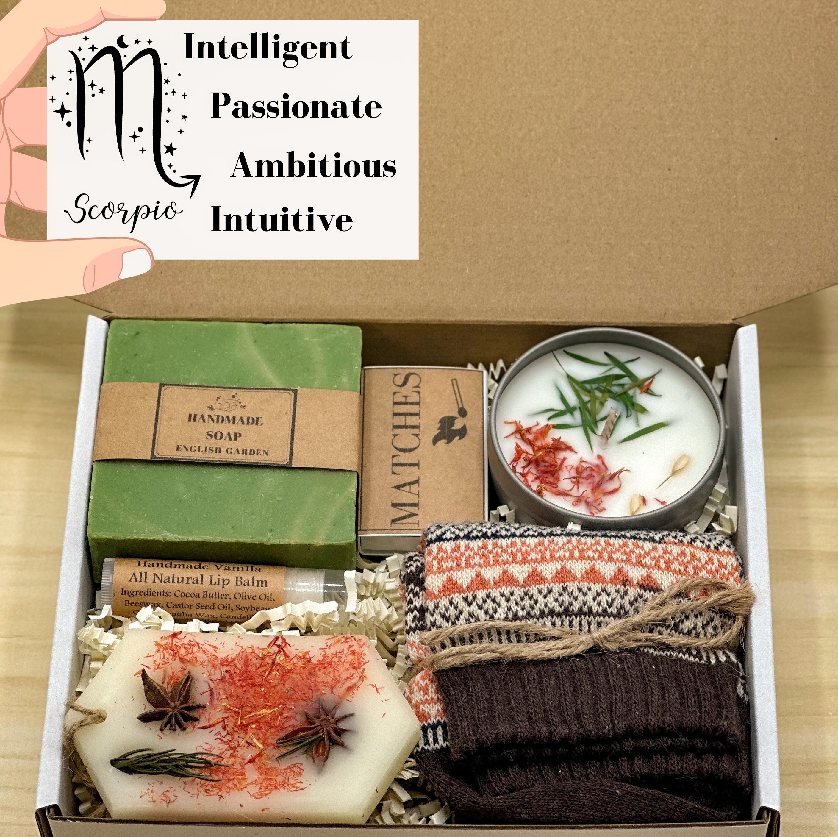 Personalized Scorpio Spa Gift Box, Zodiac Birthday Gifts For Women, Spa Gift Box, Astrology Gift for Best Friend, Scorpio Self Care Kit