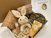 Deluxe Baby Gift Basket, New Mom and Newborn Gift Box, Postpartum Care Package, Push Present, Baby Gift Box for Women, Baby Shower Basket