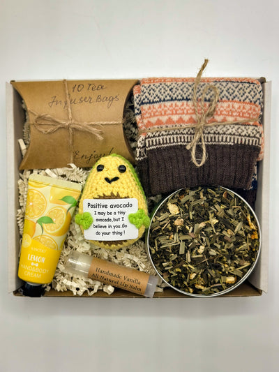 Positive Pickle Gift Box, Motivational Gift, Stress Relief Gift Basket, Tea Gift Box, Gift Set for Her, Gift Basket, Positive Pickle Gift