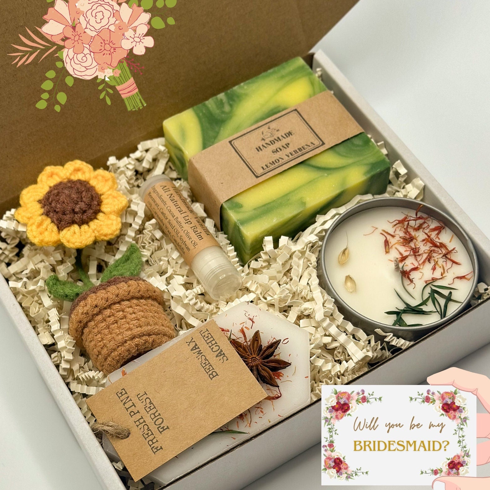 Bridesmaid Box, Bridesmaid Proposal, Will You Be My Bridesmaid, Bridesmaid Gifts, Bridesmaid Proposal Basket, Bridesmaid Set, Spa Gift Box