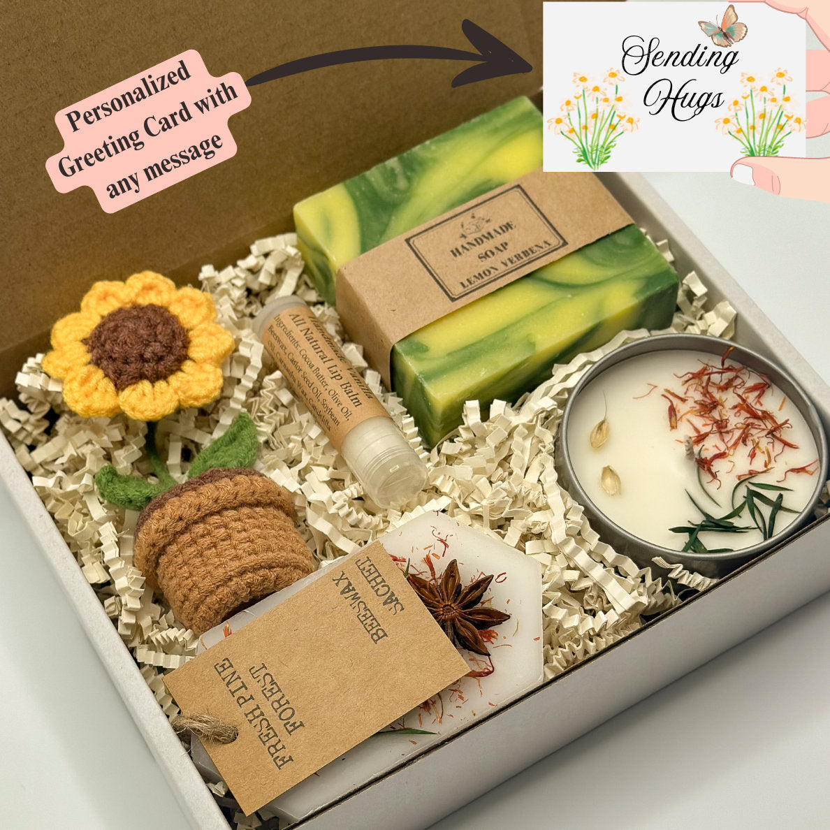 Sending Hugs Gift Box, Self Care Box For Women, Stress Relief Gift, Friendship Gift,  Care Package for Her, Hygge Gift Box, Hug in a Box