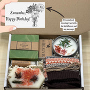 Birth Flower Birthday Gift Box: Cozy Hygge Care Package