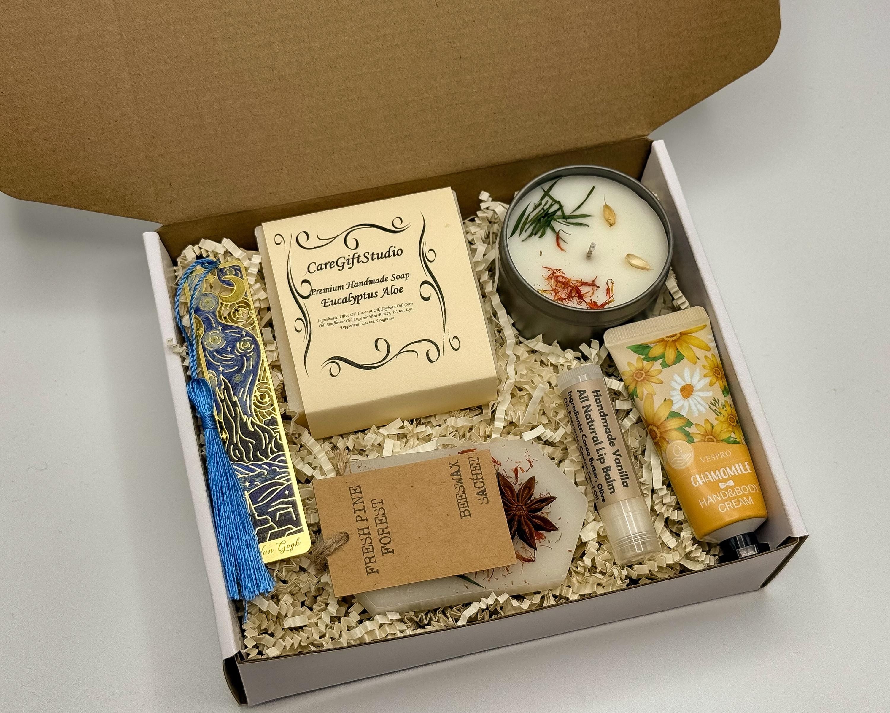 Book Lover Gift Box: Tea, Bookmark & Handmade Spa Set