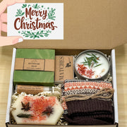 Hug in a Box, Christmas Comfort Care Package, Cozy Winter Spa Gift, Thinking Of You