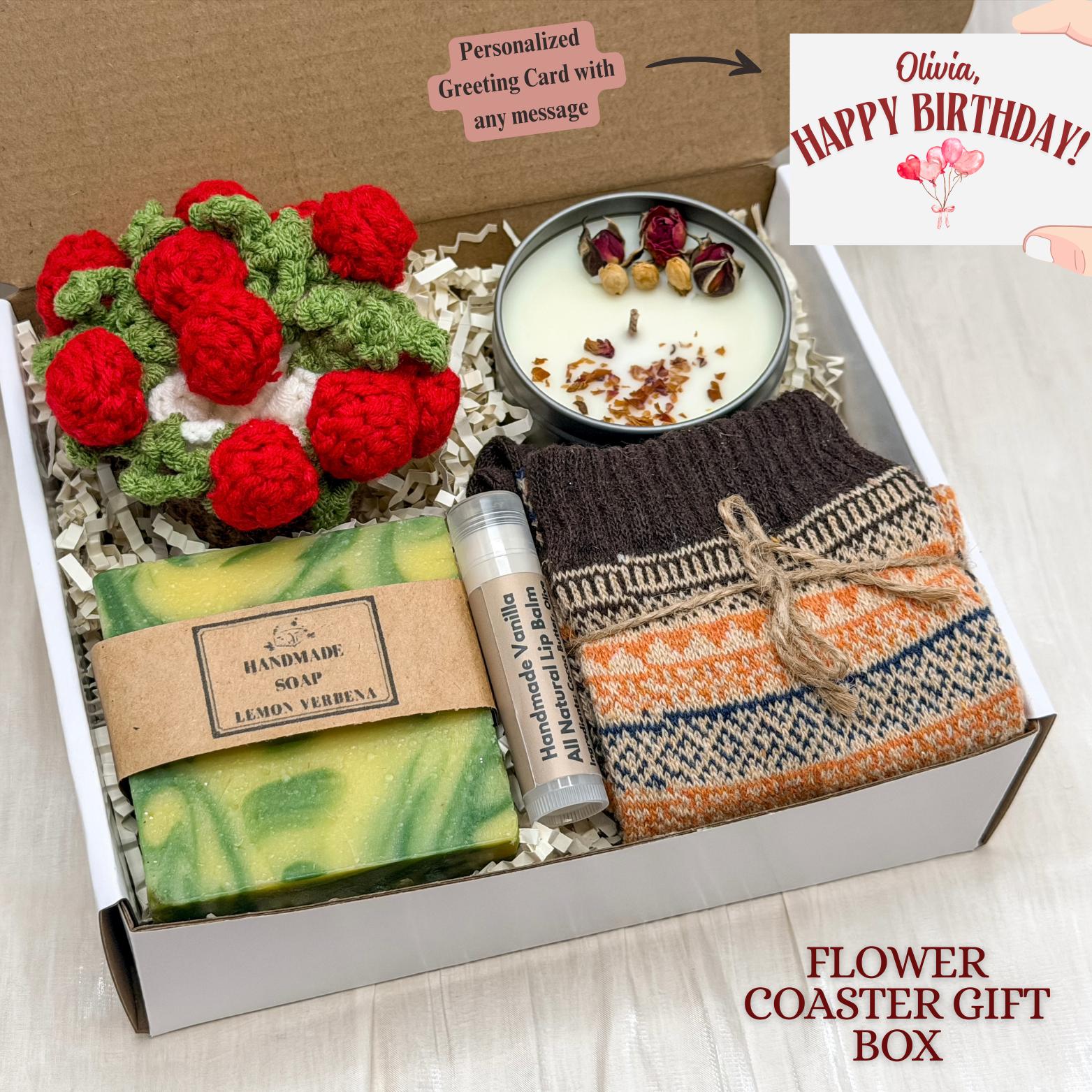 Personalized Birthday Box, Mom Gift Basket, Appreciation Present For Friend, Self Care For Women