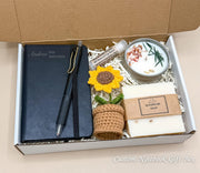 Customized Employee Appreciation Gift, Engraved Notepad, Basket for Coworker, Thank You Gifts, Corporate Box