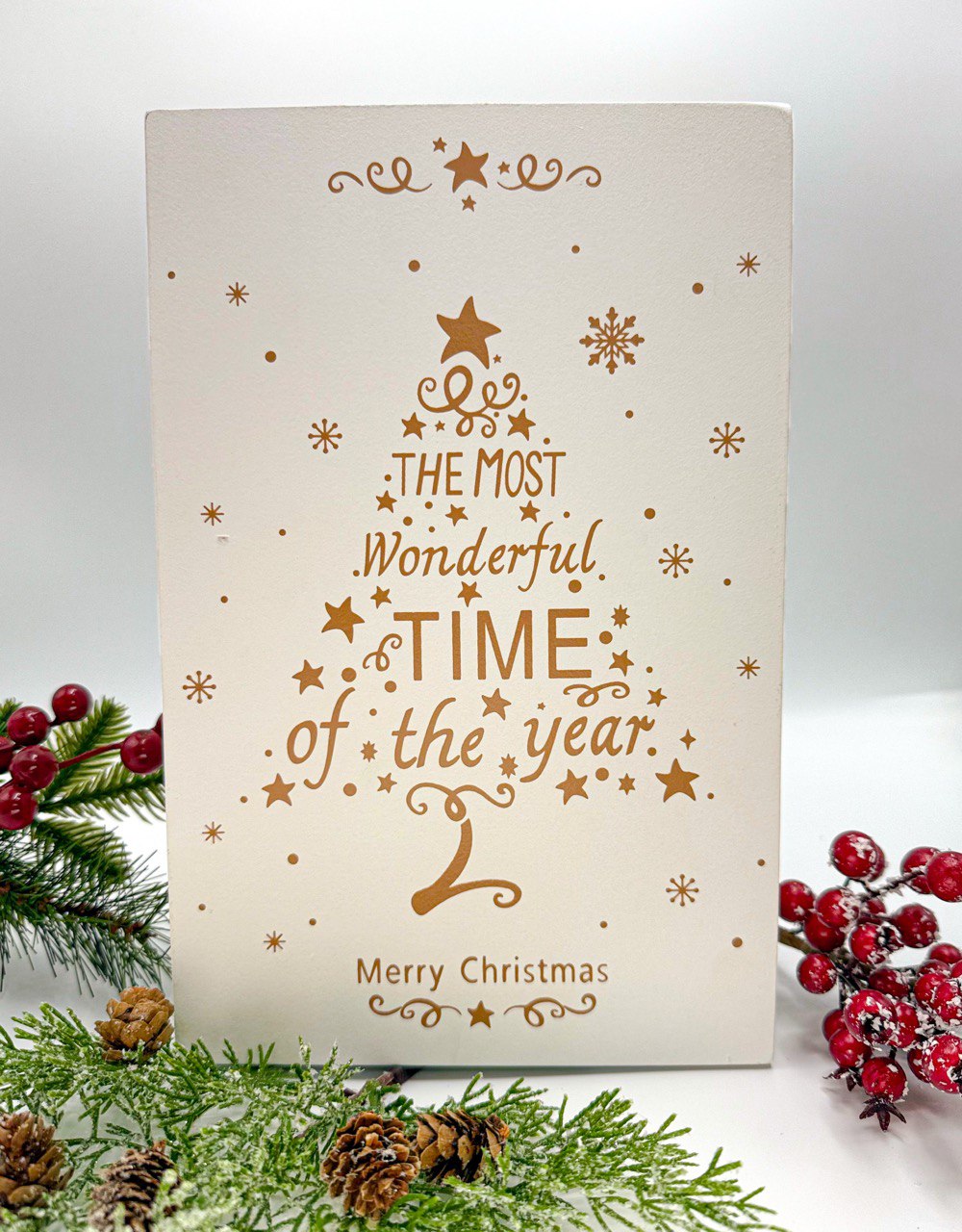 Crystal Advent Calendar in a Wooden Box