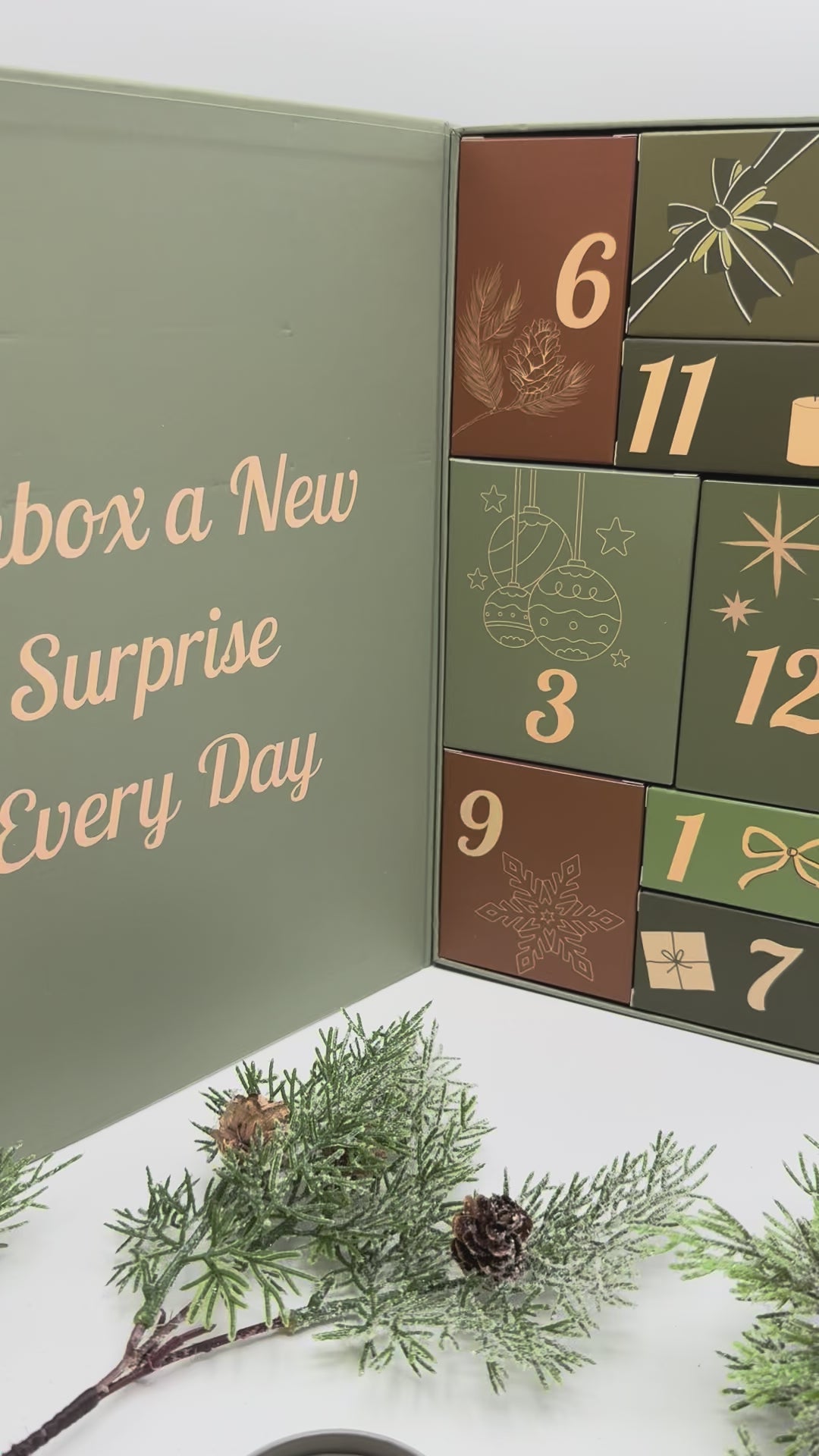 Load video: Self Care Advent Calendar for 12 Days, Christmas GIft Box