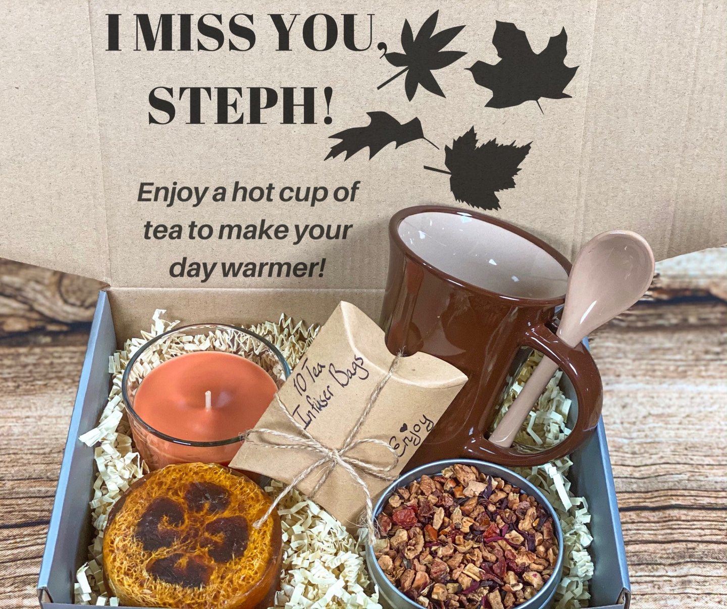 Fall Gift Box, Personalized Gift Box, I miss you Gift Box