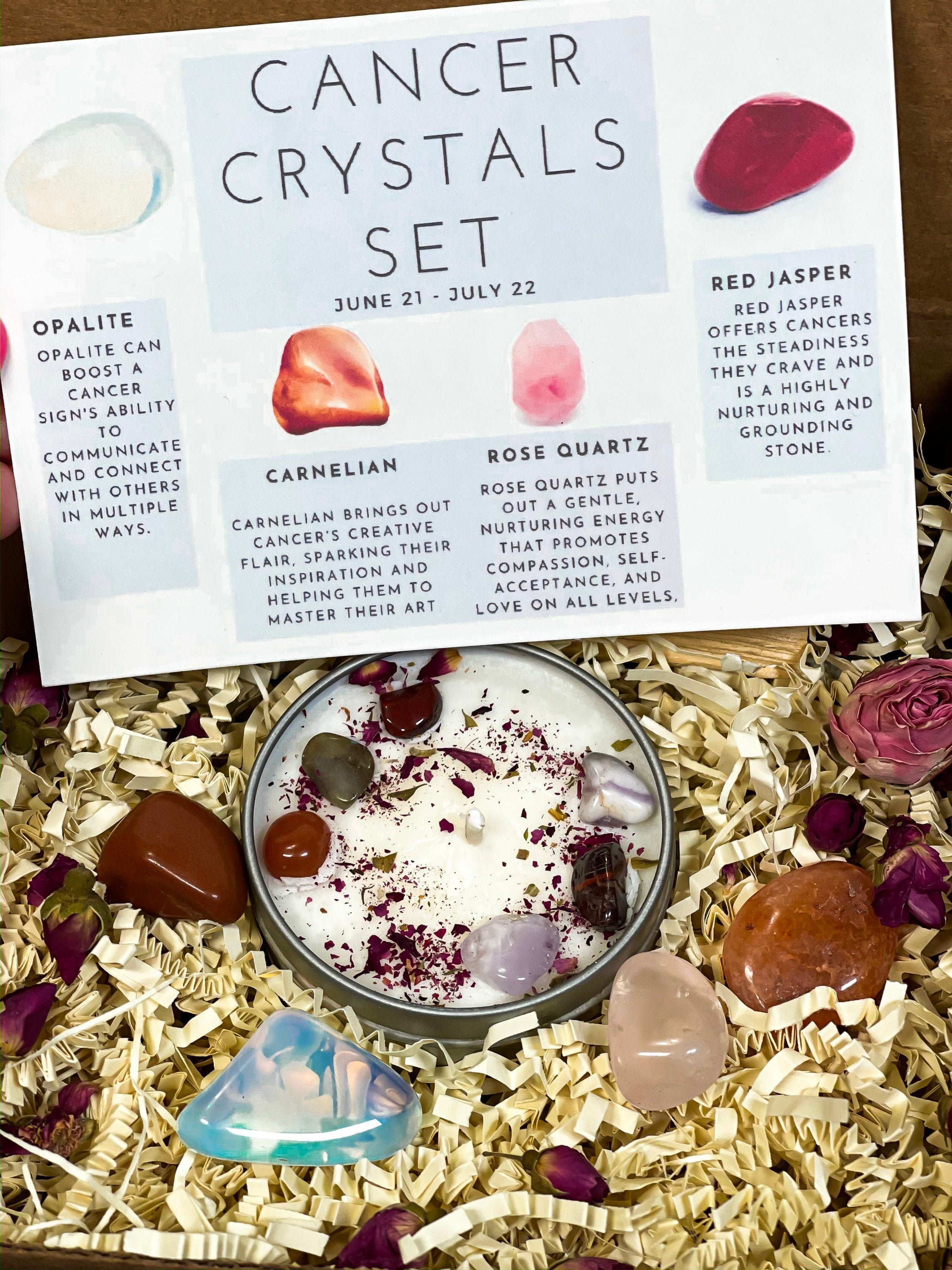 Cancer Crystal Gift, Cancer Crystals Box, Cancer Crystal Set, Cancer Crystals, Crystals for Cancer, Cancer Box, Cancer Crystals