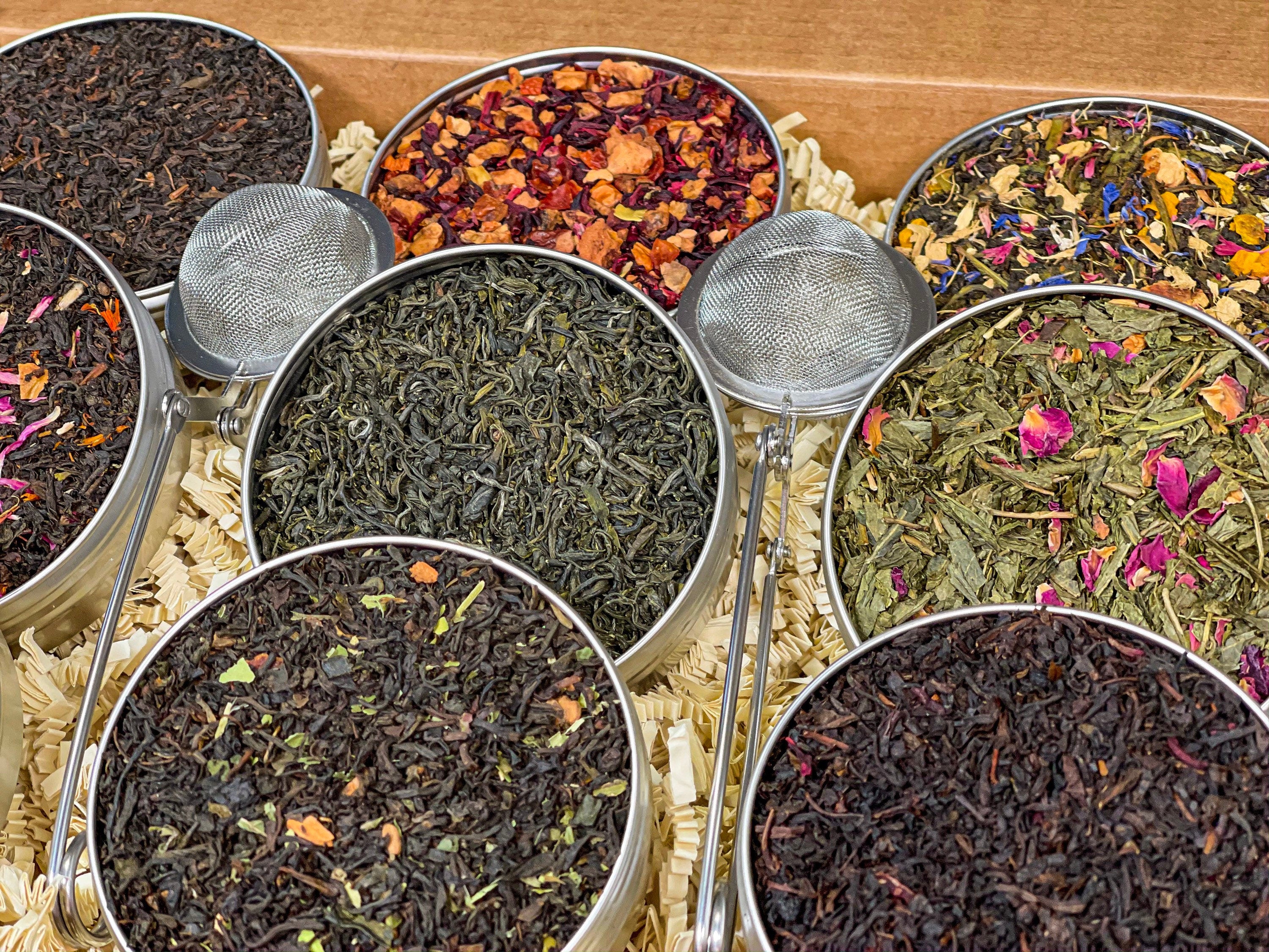 Large Sample Tea Gift Box, Tea Gift Set, Tea Lover Gift Box, Loose Leaf Tea Gift Set, Loose Leaf Tea Sampler, Loose Leaf Tea for Lovers
