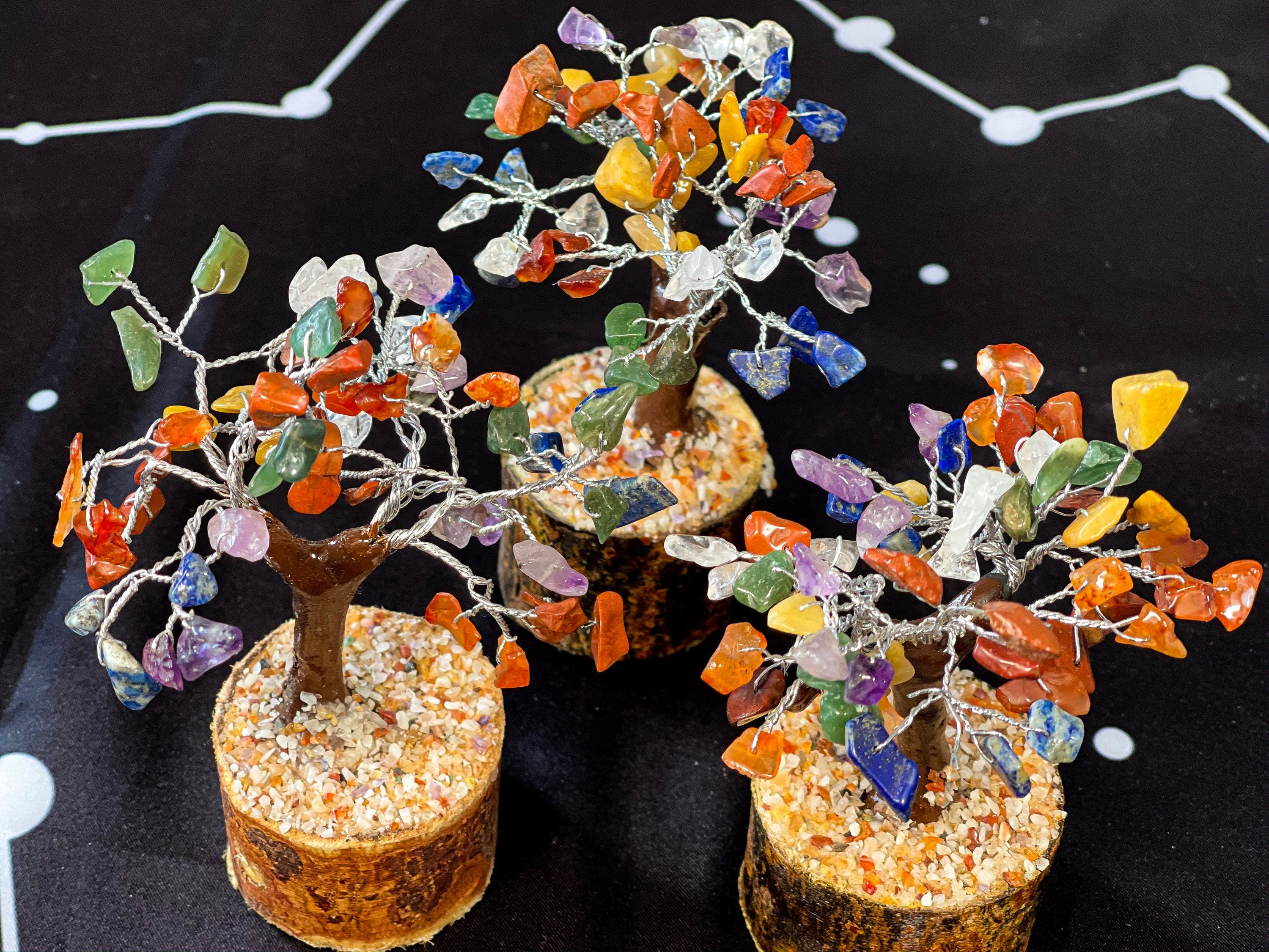 Chakra Crystal Tree, Chakra Tre with Crystal Chips