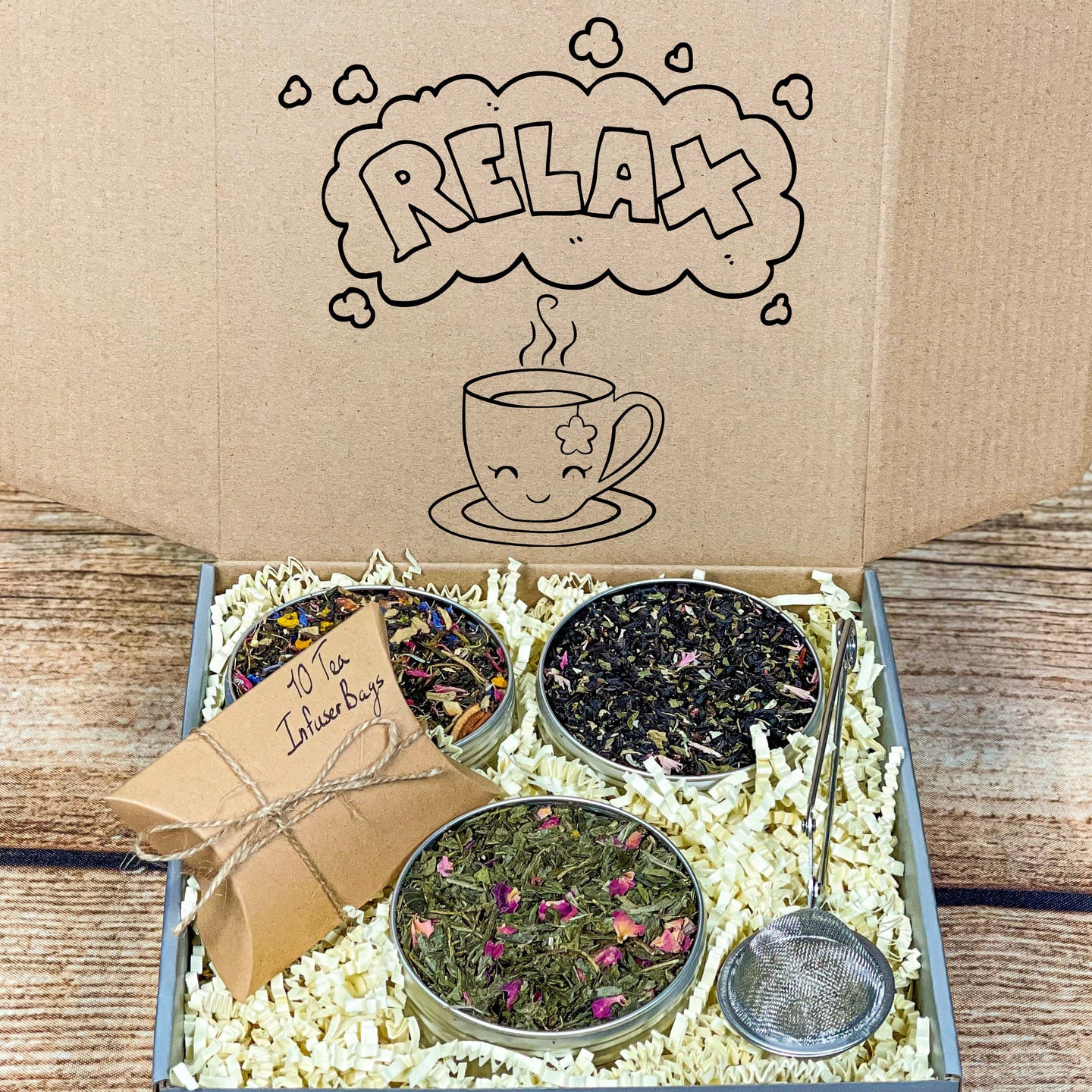 Relaxation Gift Box, Tea Gift Set to Relax, Relax Gift Set, Tea Gift Box for Friend,