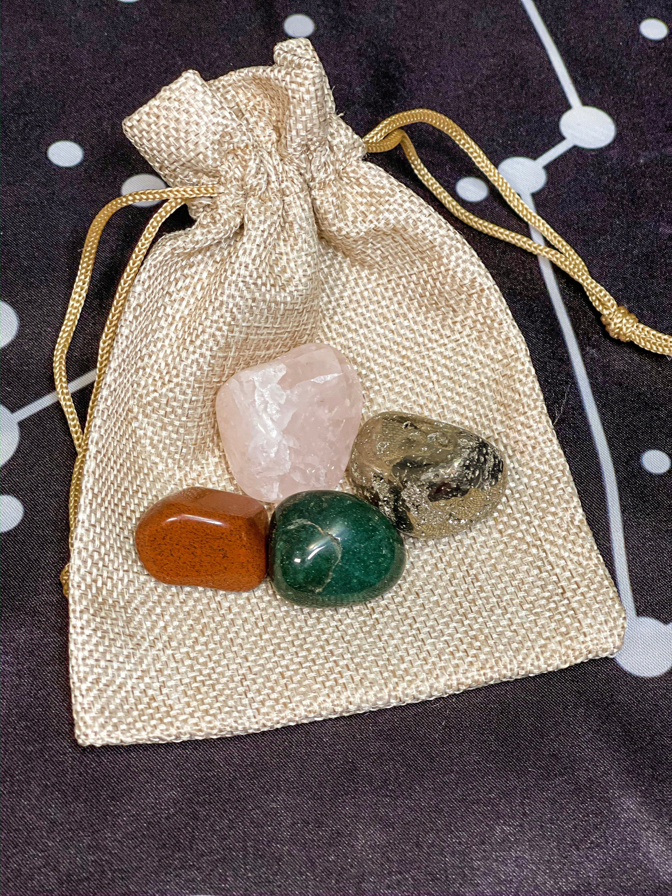 Taurus Crystal Set, Taurus Crystal Box, Birthday Crystal Gift Box, Taurus Crystal Kit with Selenite Bowl, Taurus Crystals