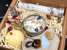 Load image into Gallery viewer, Gemini Crystal Gift Set, Gemini Crystal Box, Gemini Gift, Gemini Candle, Crystal Set for Gemini, Gemini Crystals Kit, Stones for Gemini
